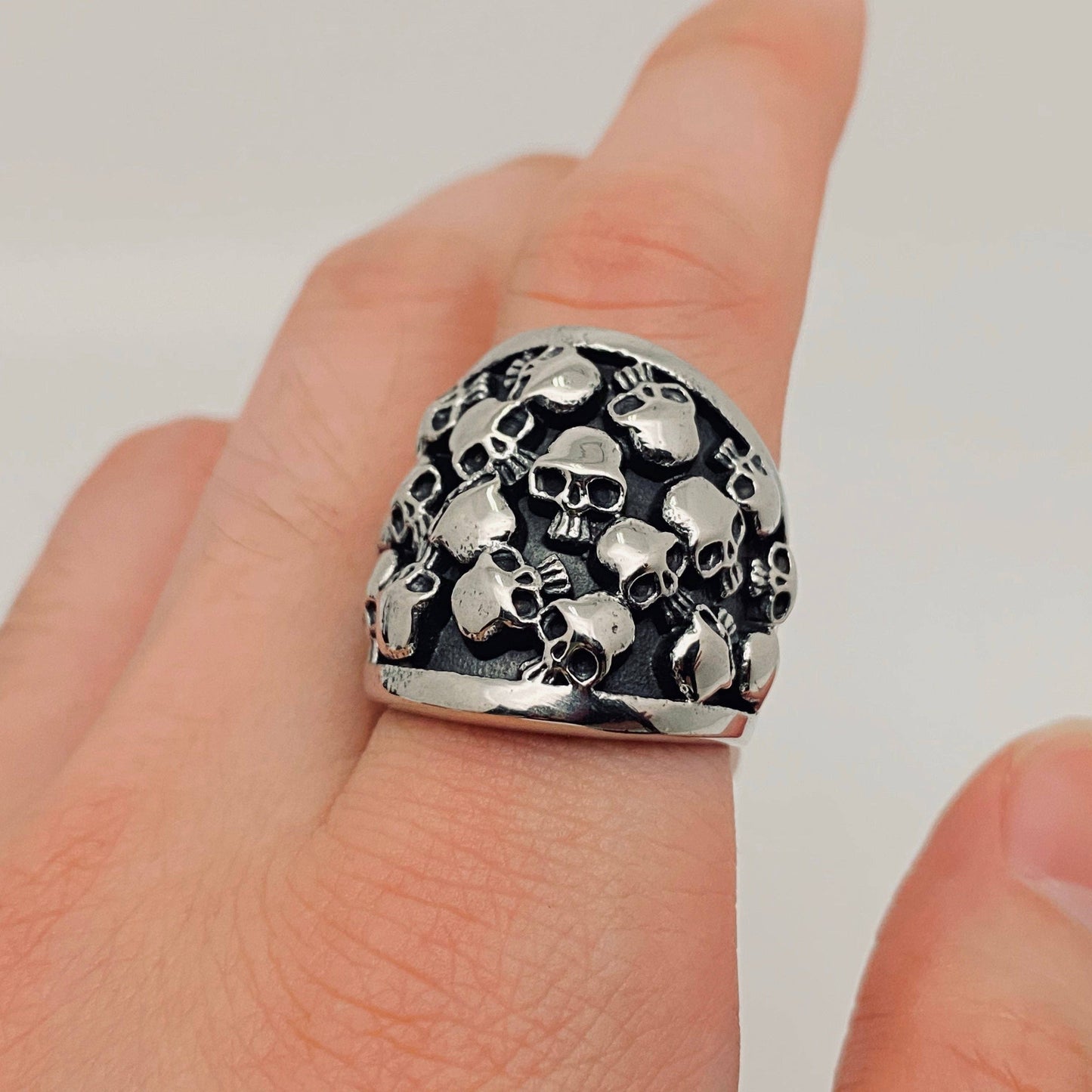 Multi Skull Stainless Steel Ring