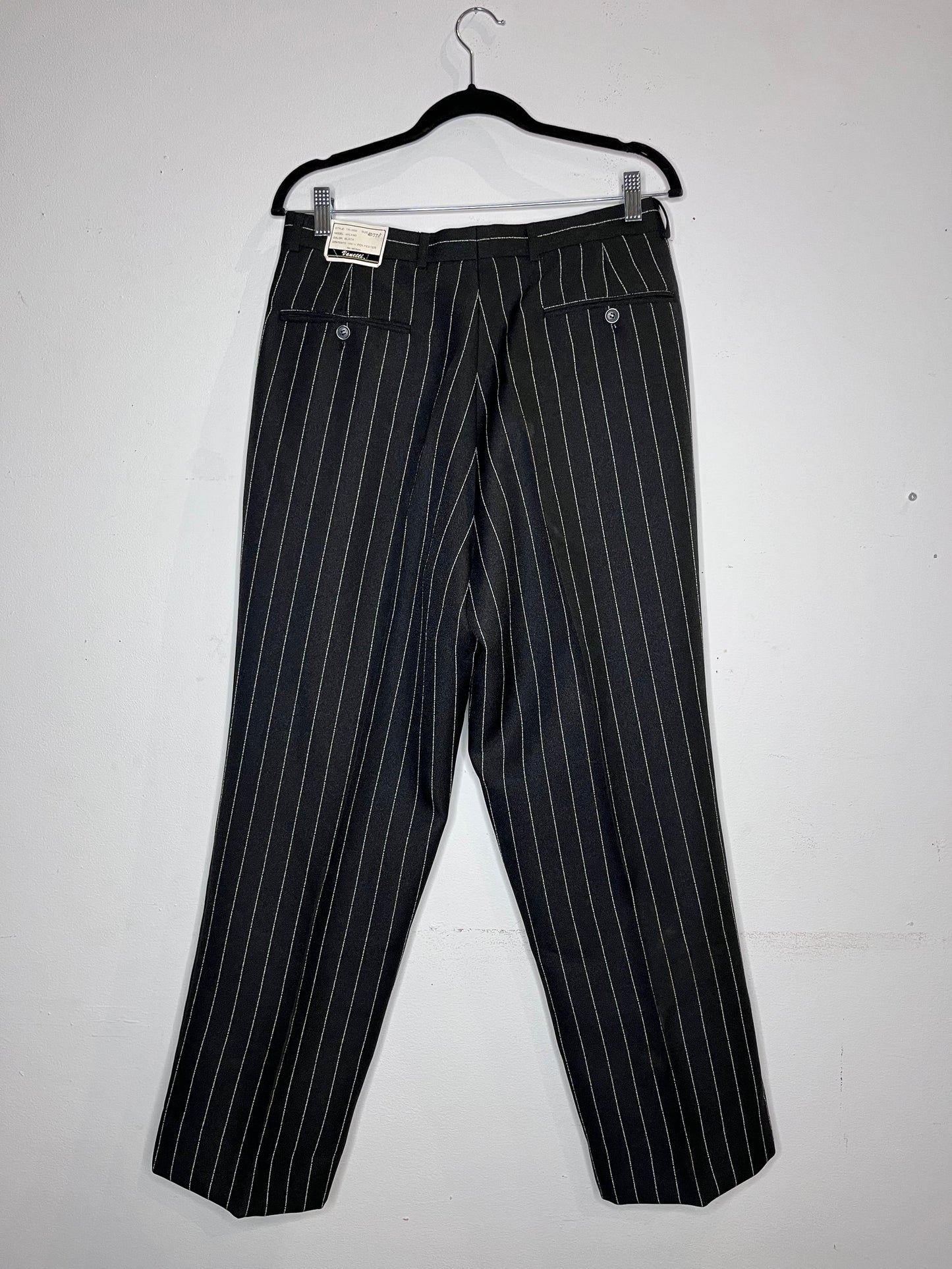 80s Vanetti- Milano - Black & White Pinstripe Trousers