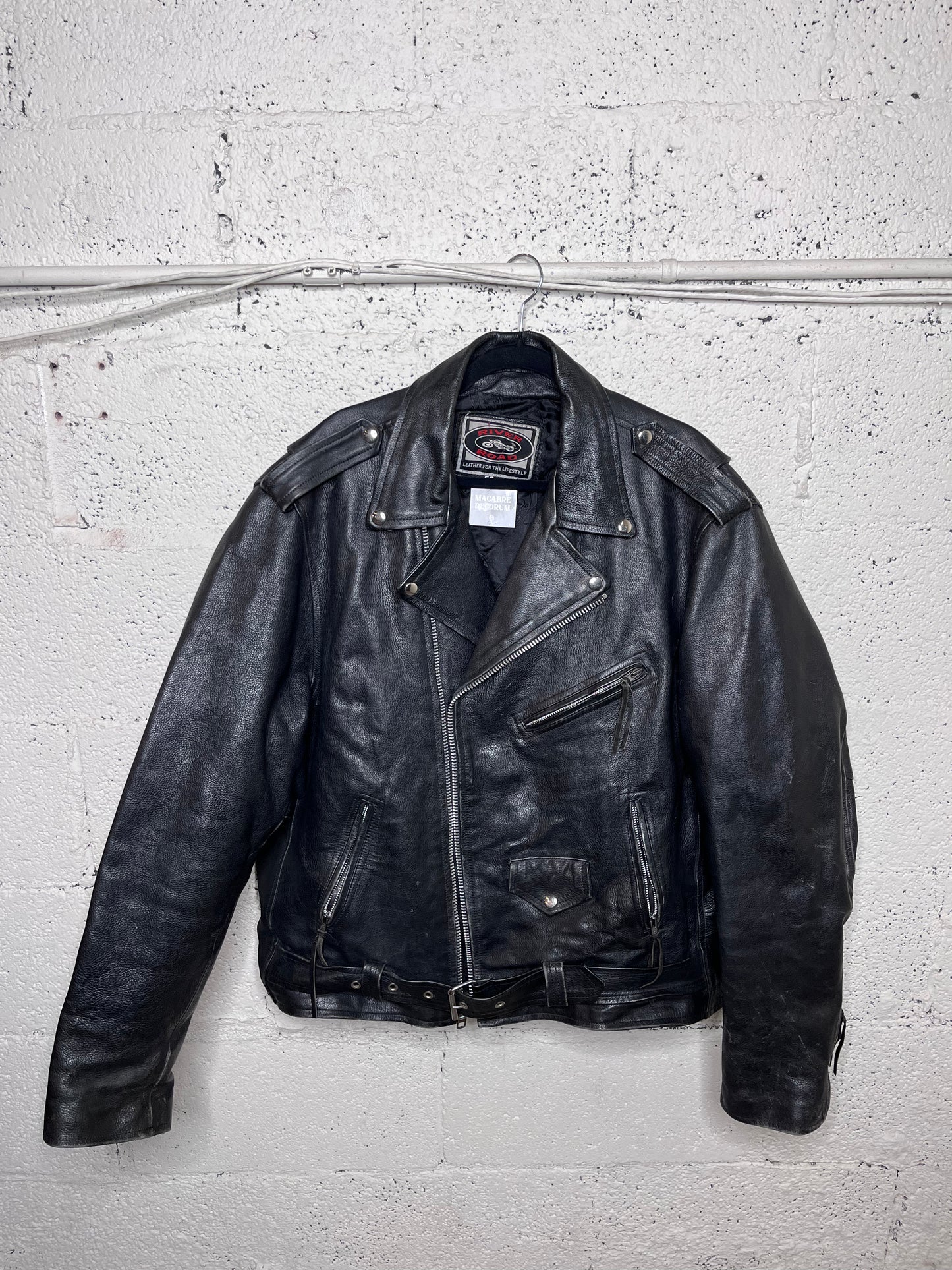 River Road Black Motorcycle Jacket