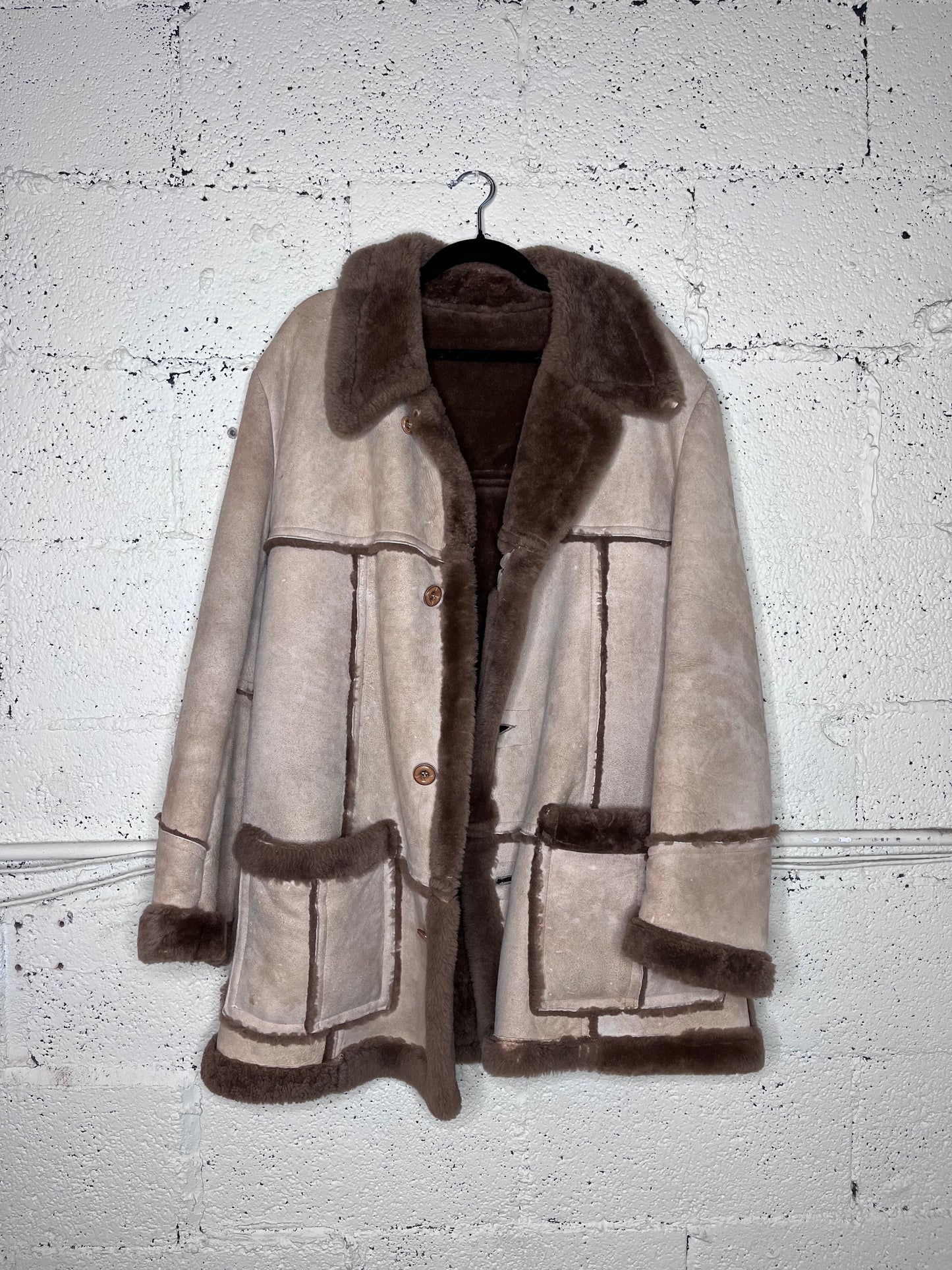 70s Genuine Suede Coat with Fur Lining