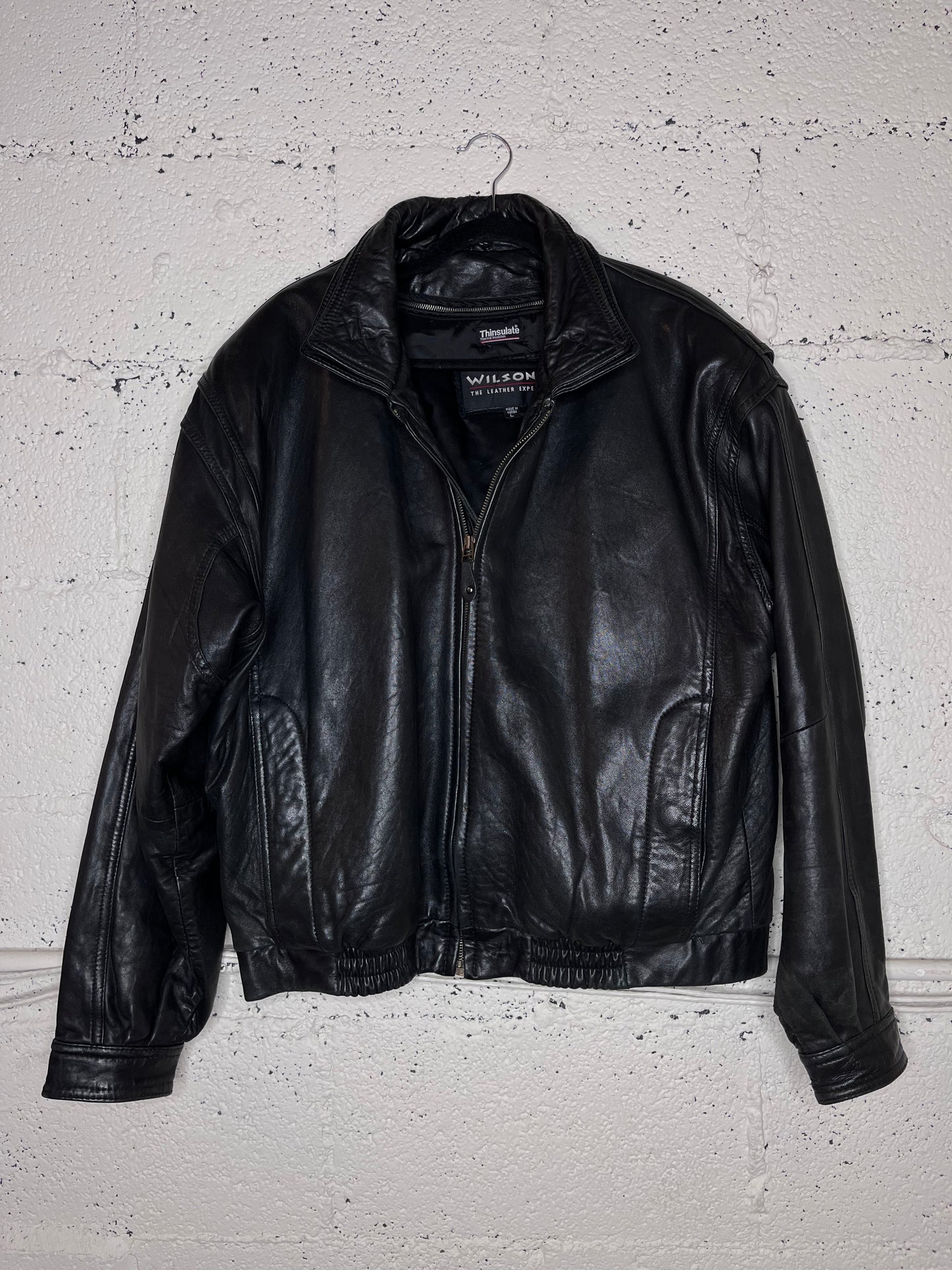 80s Wilson's Leather Bomber with Thinsulate Lining