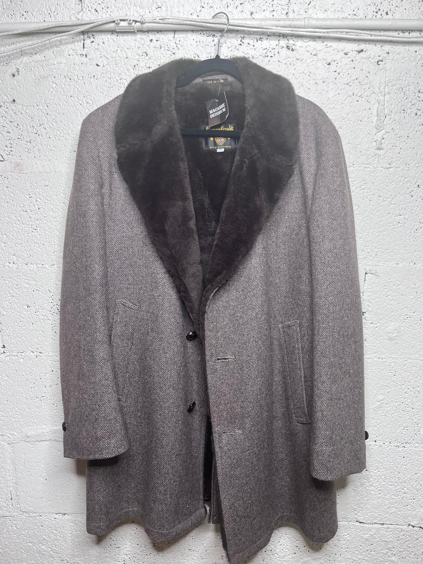 Casualcraft of New York Wool Blend Coat with Fur Lining