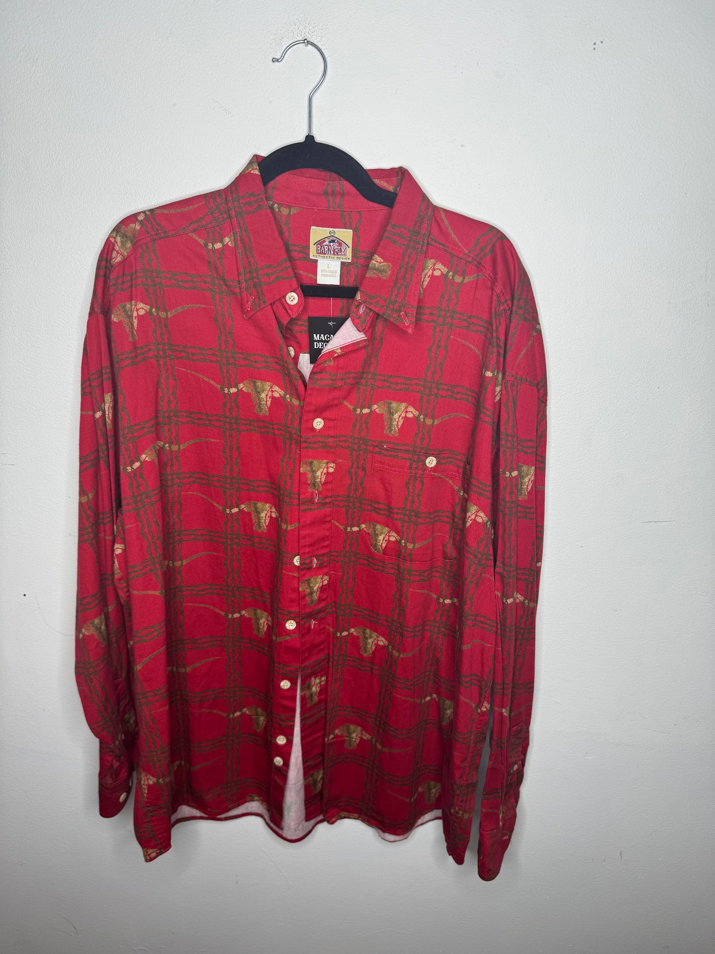 Barney Western Longhorn Button Up