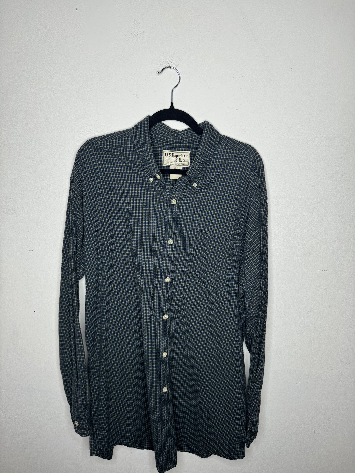 90s US Expedition Waffle Button Up