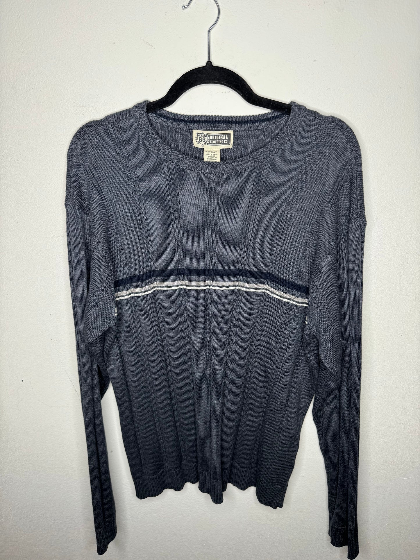 90s Route 66 Blue Sweater