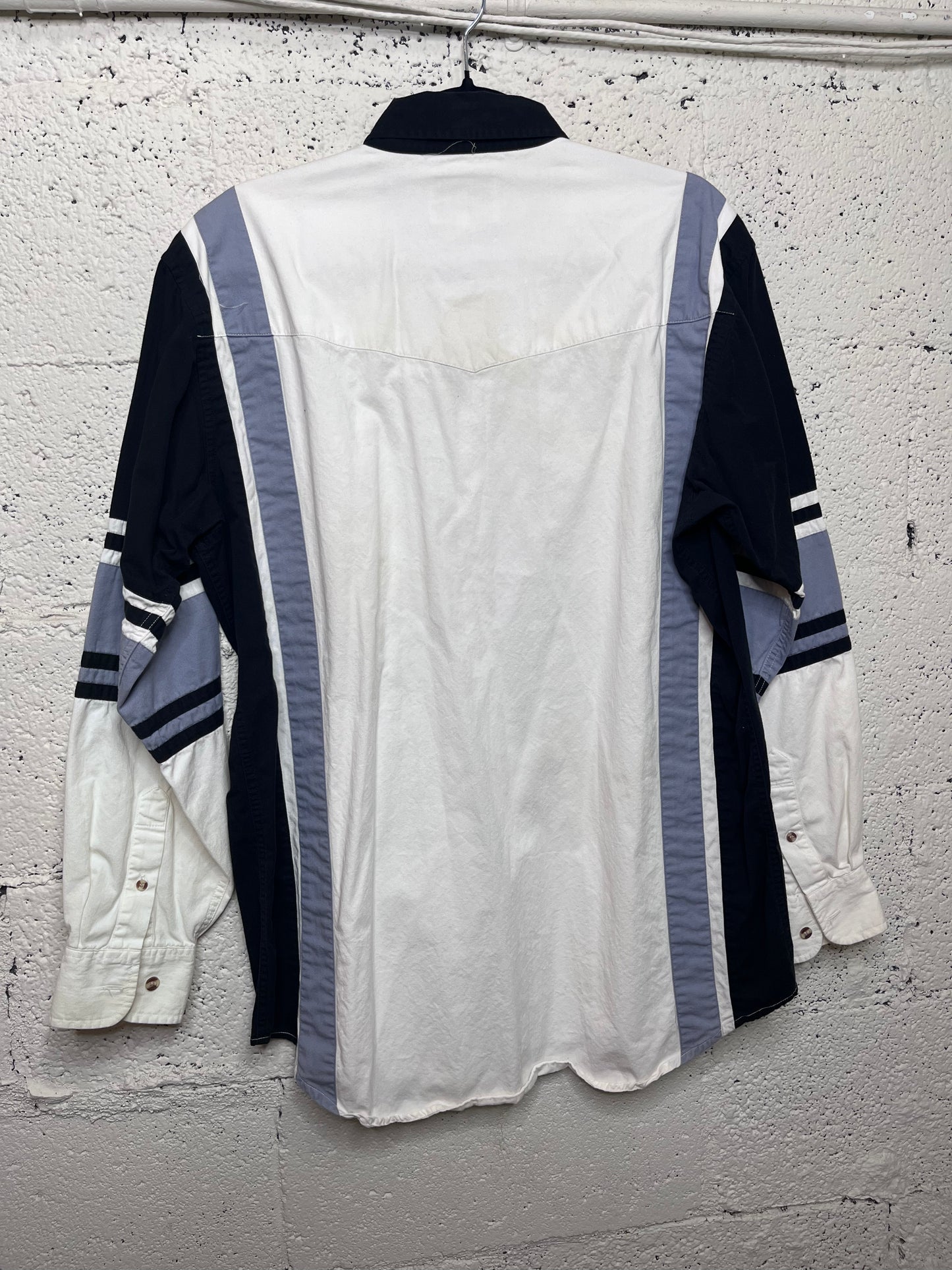 90s Colorblock Button Up