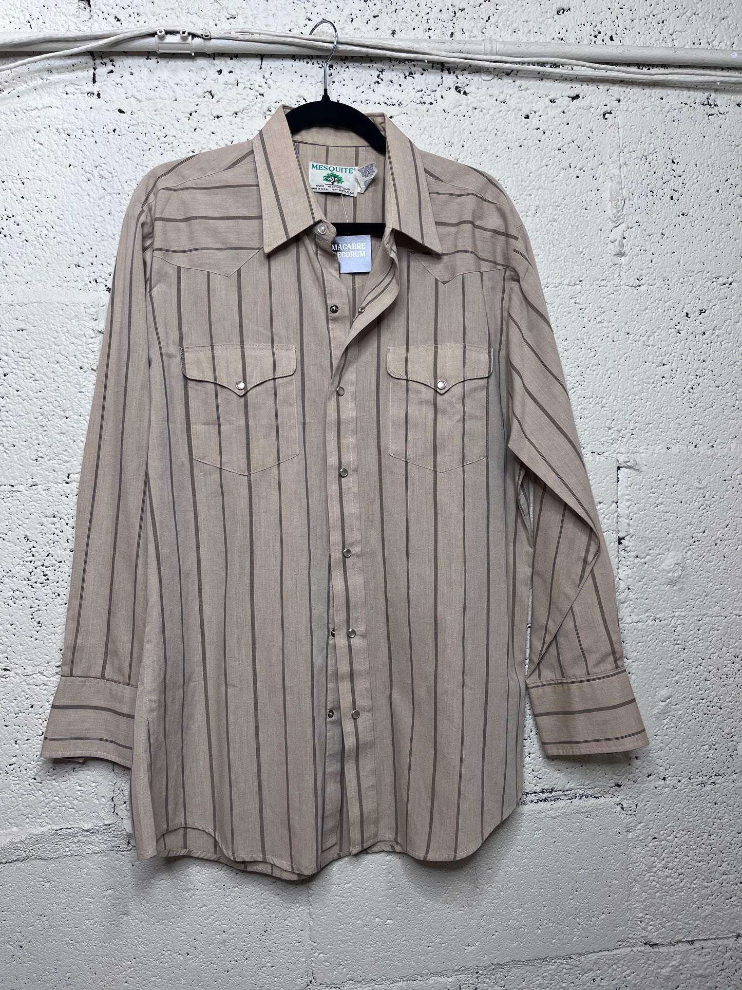 Striped Western Pearl Snap Button Up