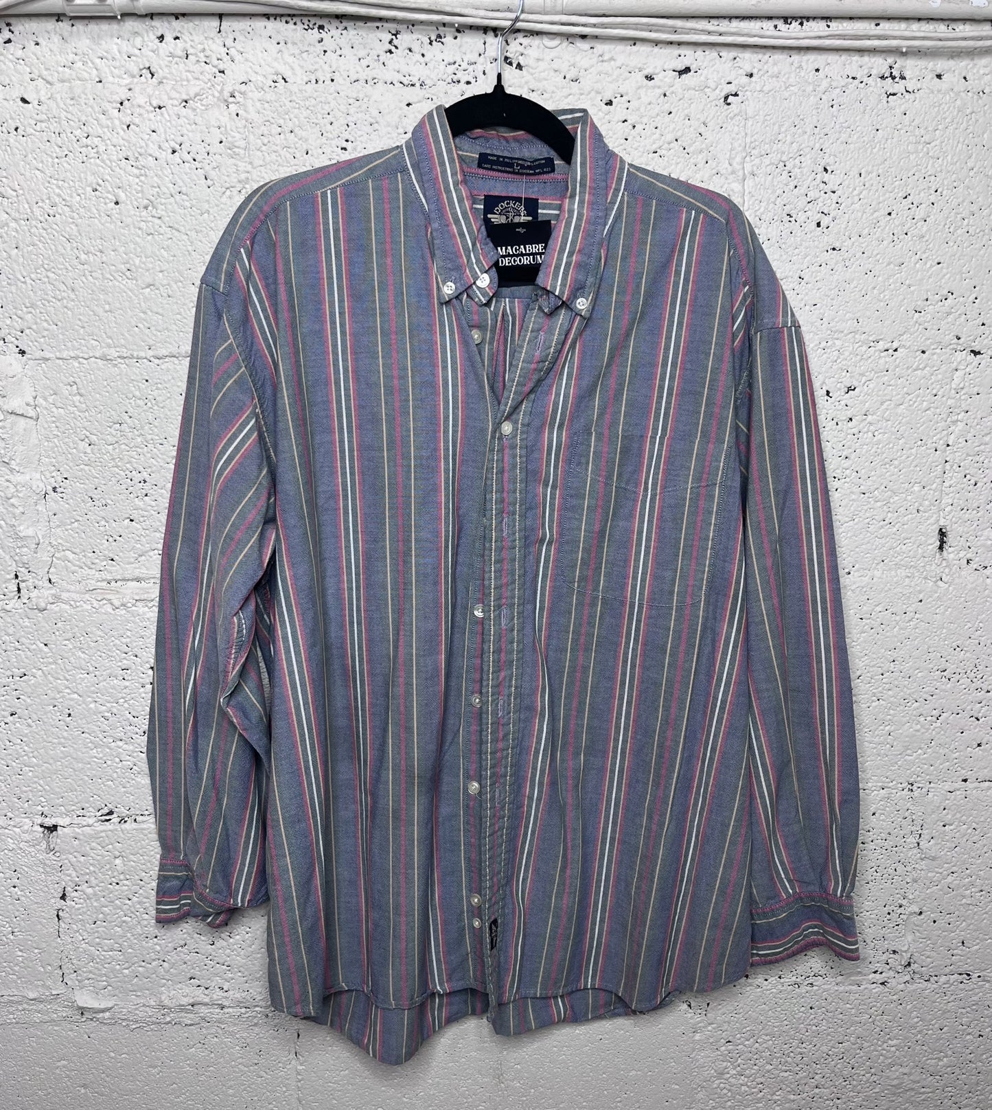 Dockers Light Wash Striped Button Up