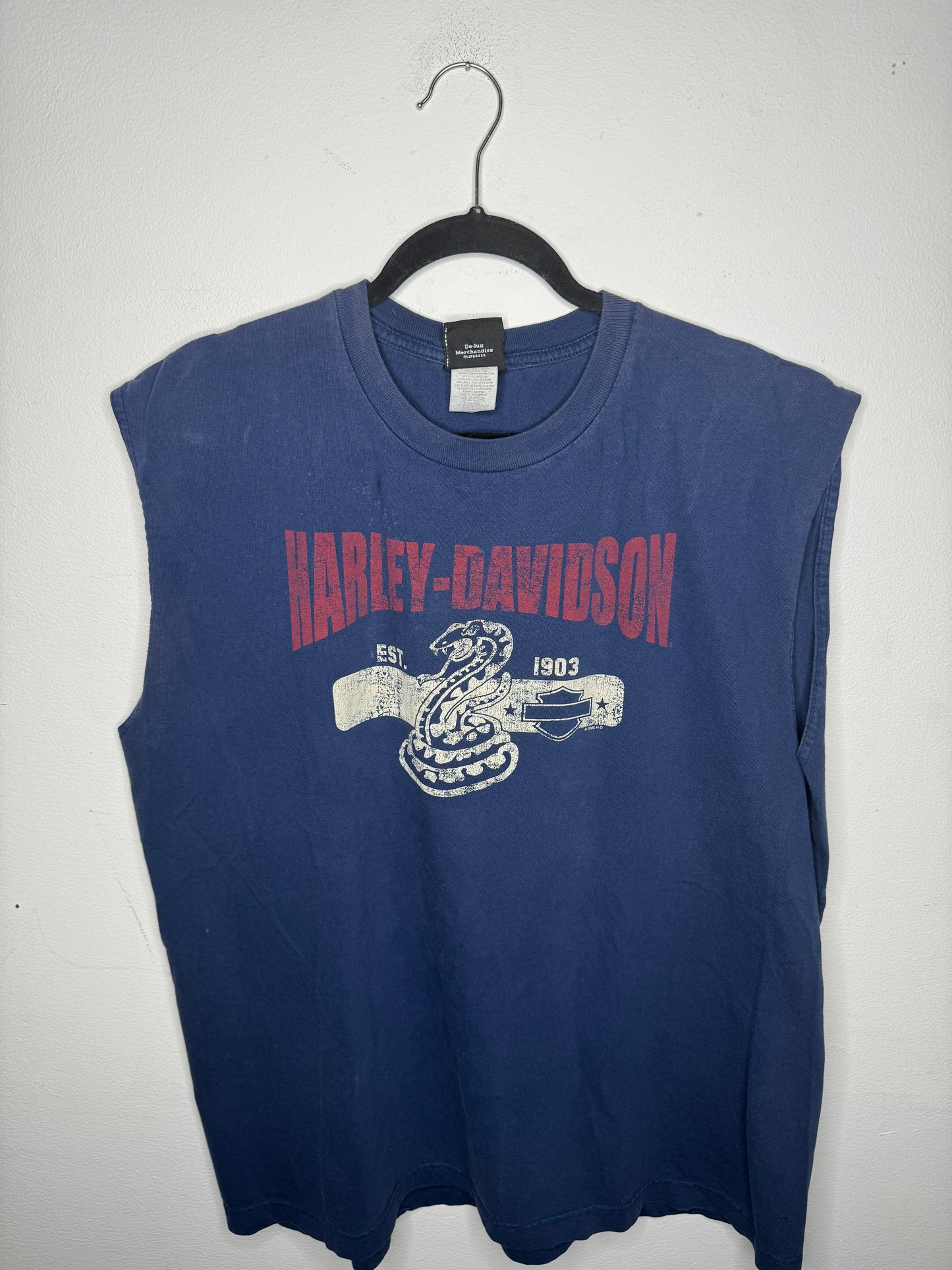 Harley Davidson Blue Snake Tank - Austin, TX
