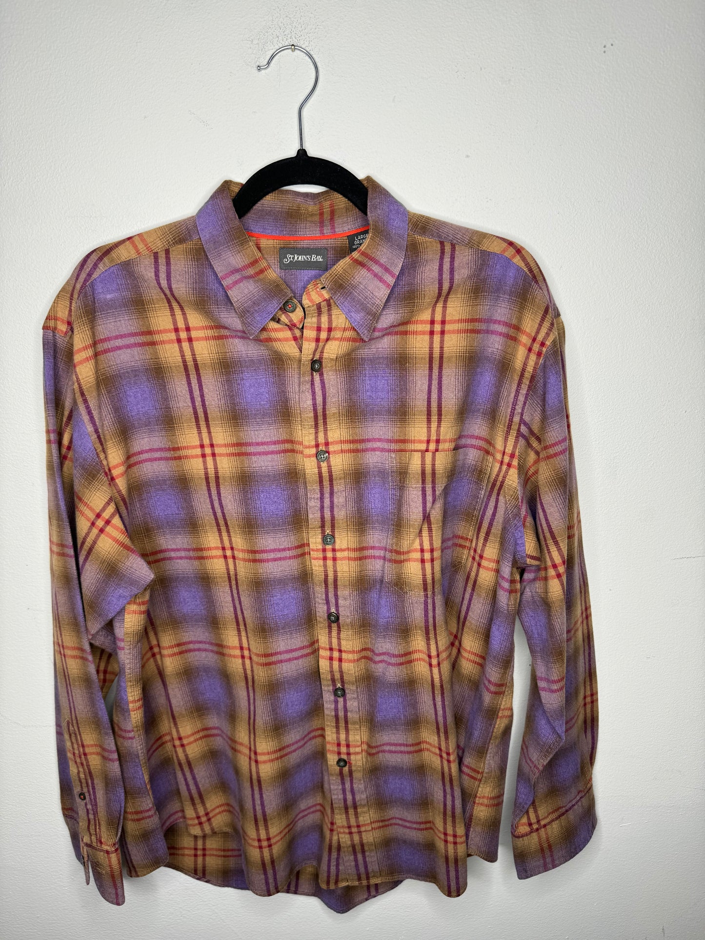 St John's Bay Purple Flannel