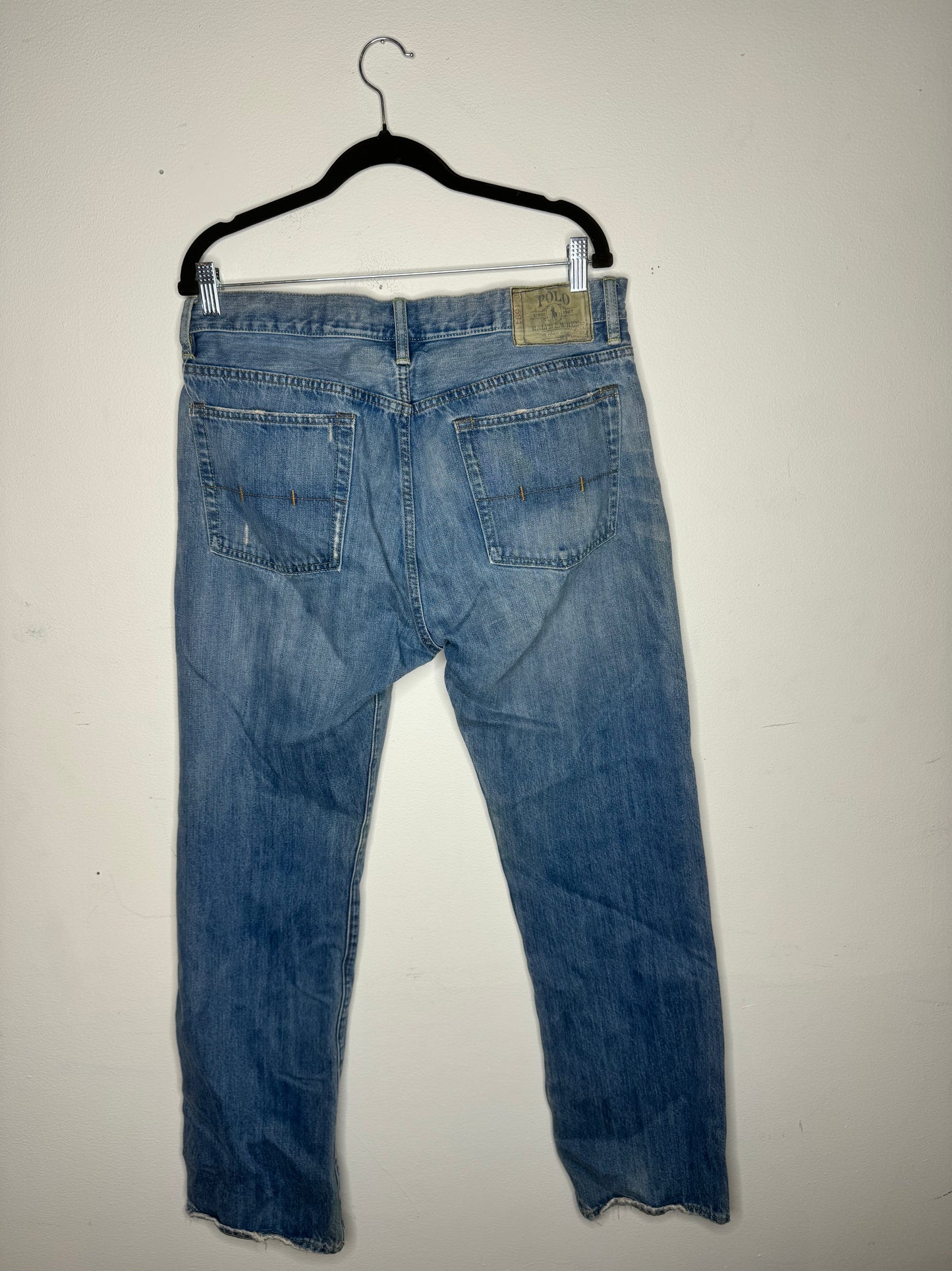 Ralph Lauren Straight Leg Distressed Jeans