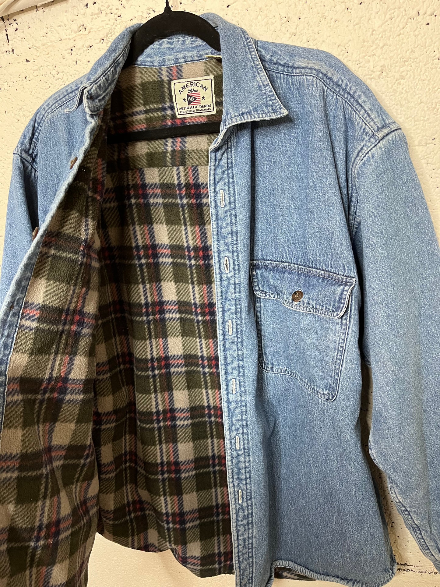 90s Fleece Lined Denim Button Up