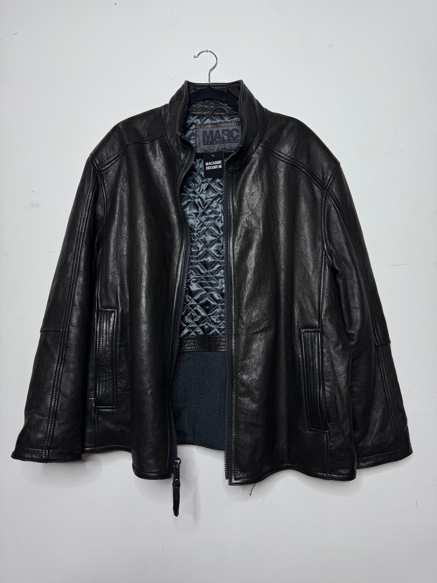 90s Marc New York Black Leather Jacket