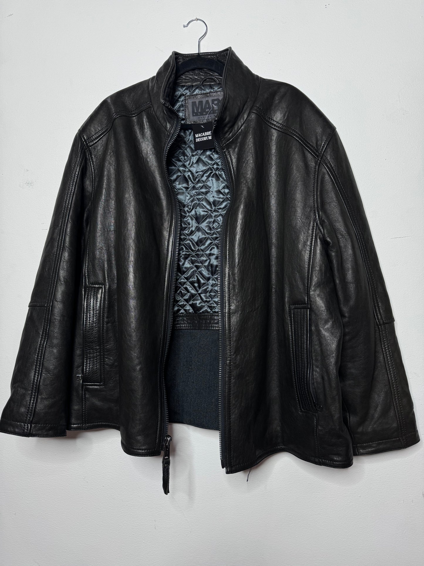 90s Marc New York Black Leather Jacket