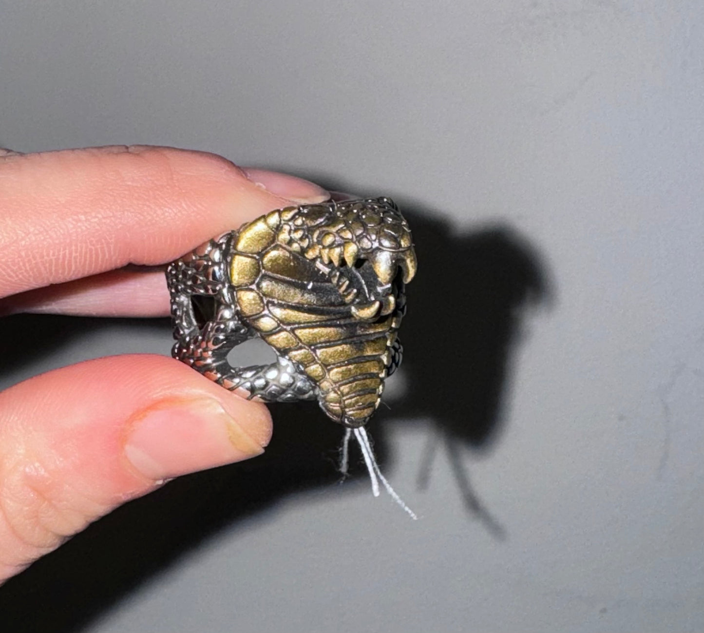 Two Toned Snake Ring
