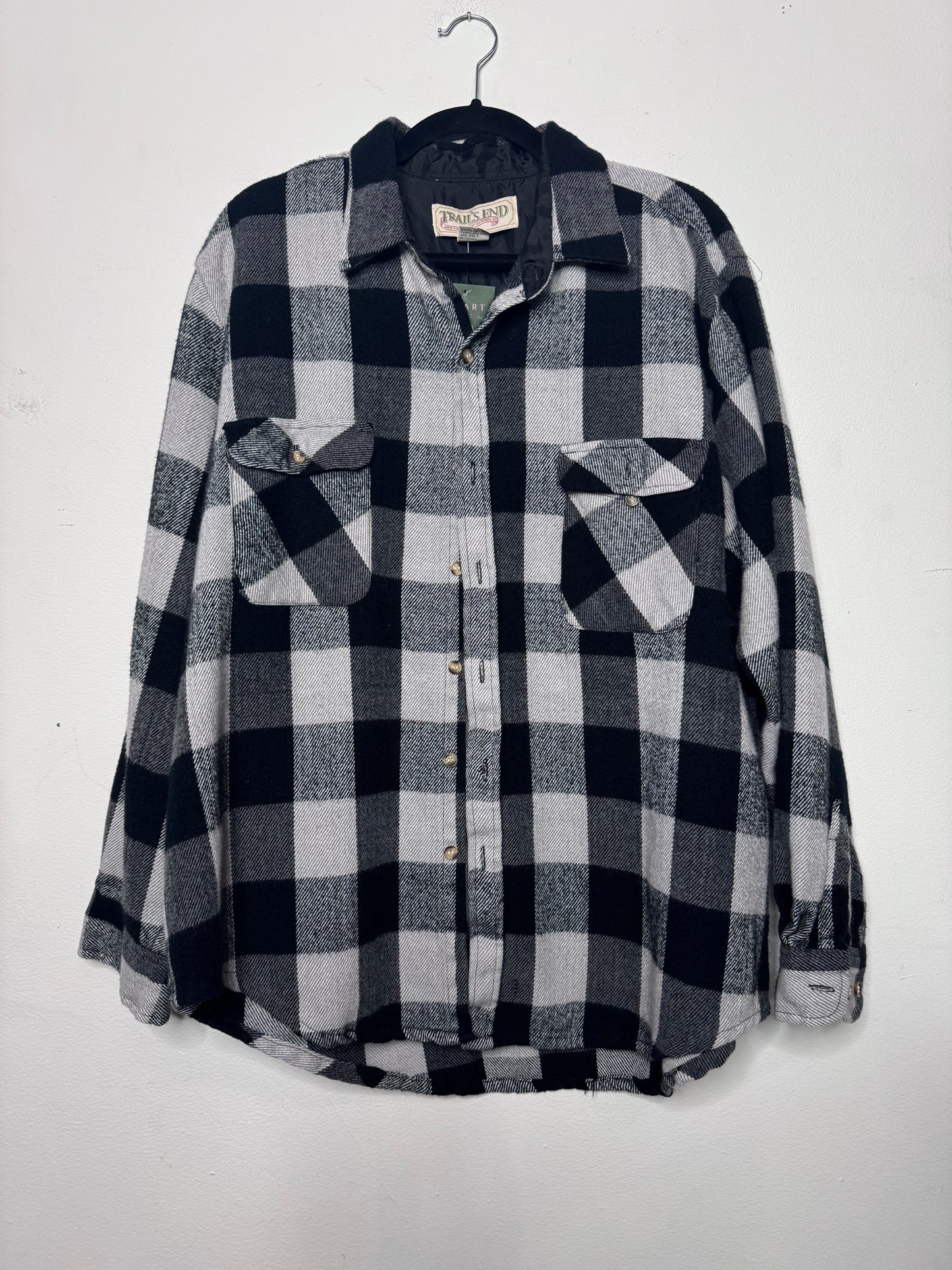 Trails End Black and White Flannel
