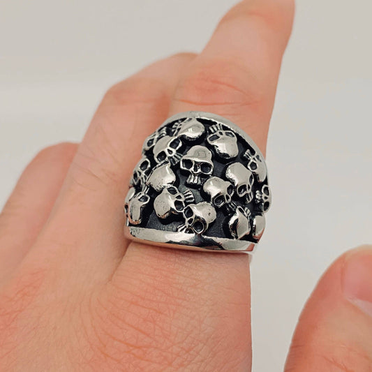 Multi Skull Stainless Steel Ring