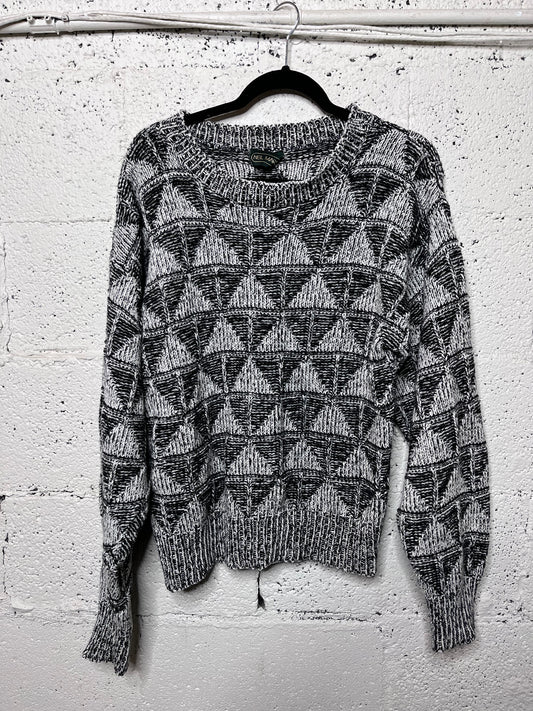 Black and White Knit Sweater