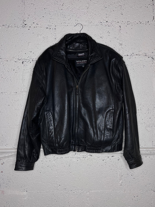 80s Wilson's Leather Bomber with Thinsulate Lining
