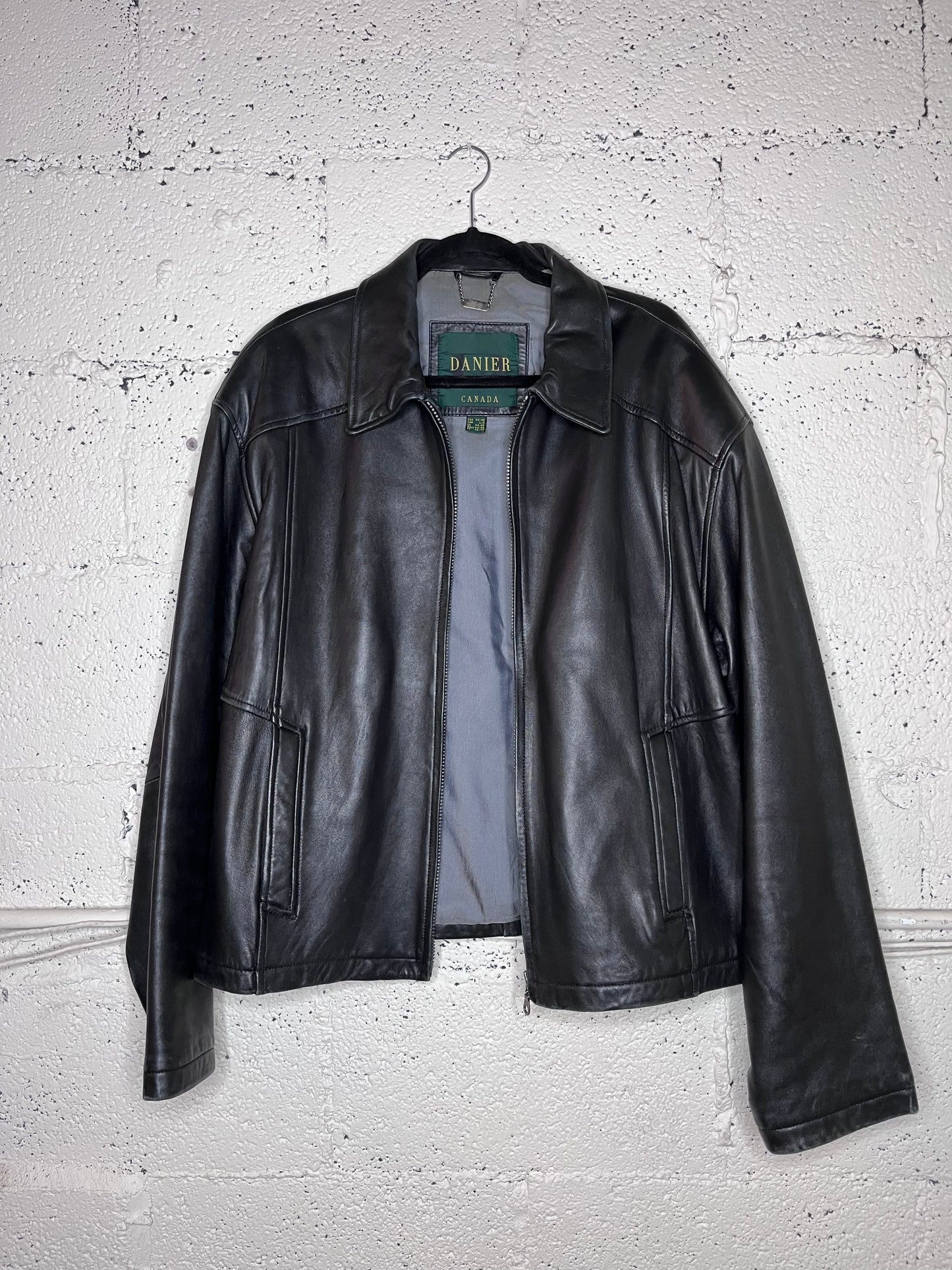90s Black Leather Jacket