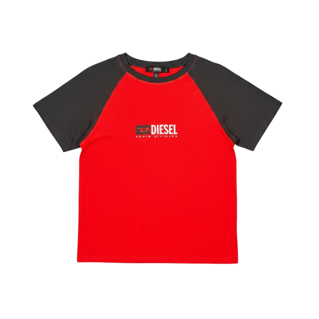 diesel denim division raglan t-shirt