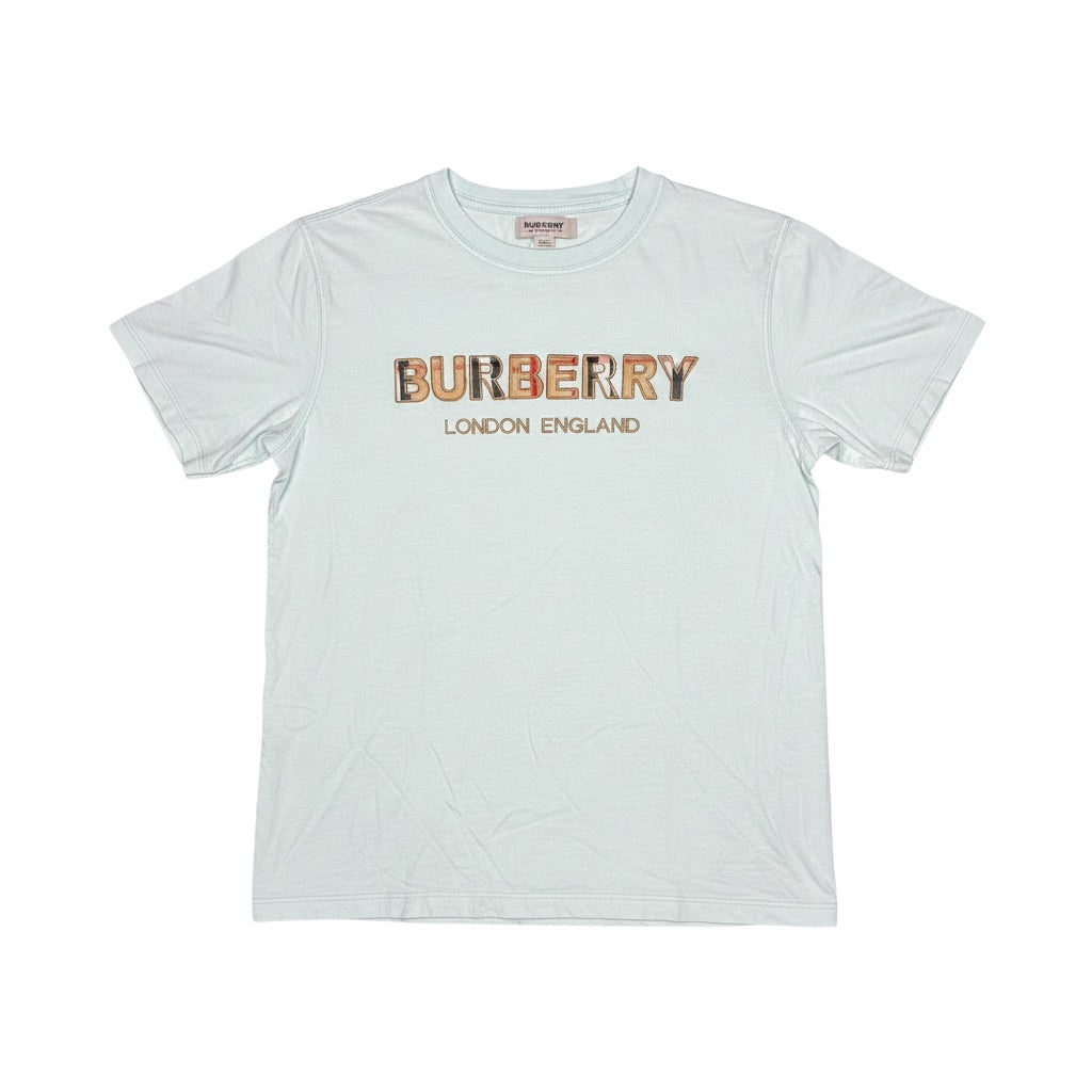 burberry london england check applique t-shirt