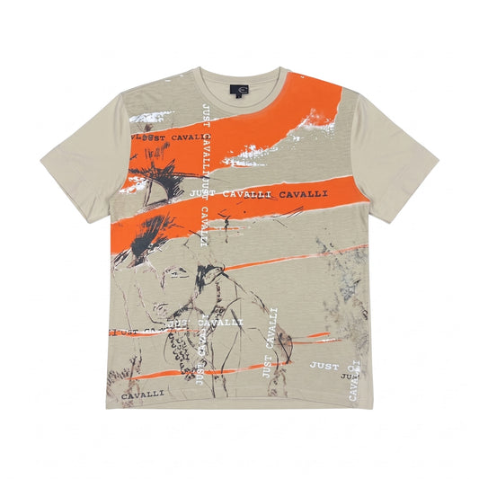 just cavalli abstract graphic t-shirt
