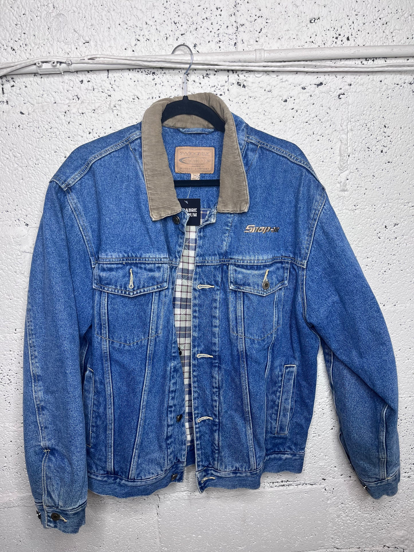 Snap-On Flannel Lined Denim Jacket