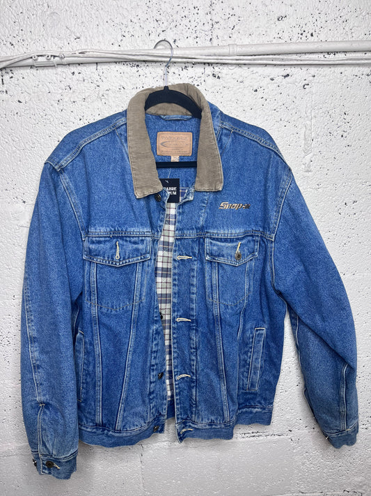 Snap-On Flannel Lined Denim Jacket