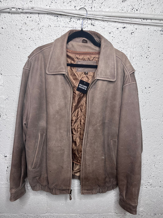 St. John's Bay Tan Lined Leather Jacket