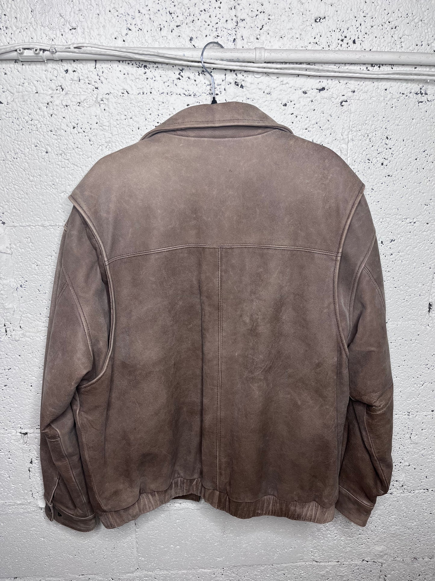 St. John's Bay Tan Lined Leather Jacket