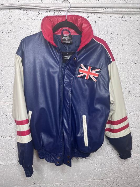 UK Faux Leather Bomber Jacket