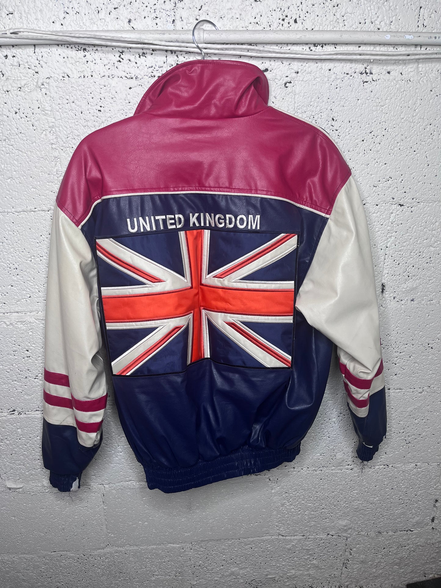 UK Faux Leather Bomber Jacket