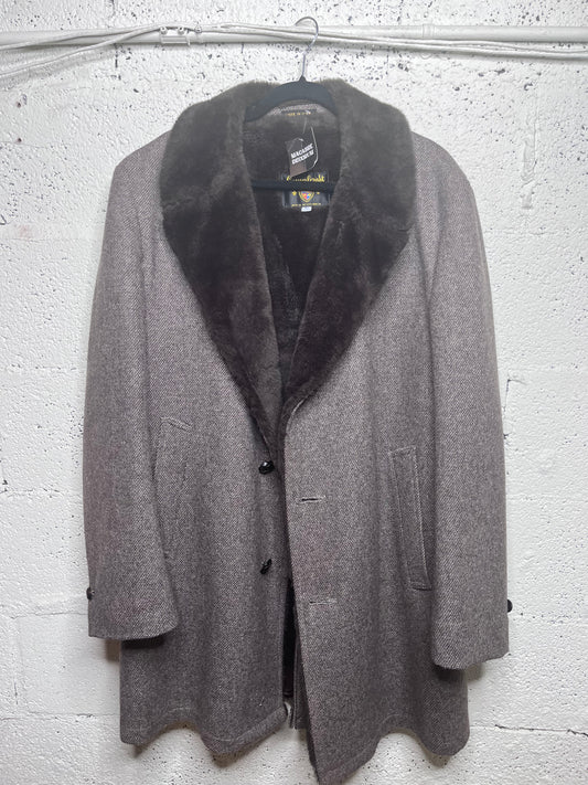 Casualcraft of New York Wool Blend Coat with Fur Lining