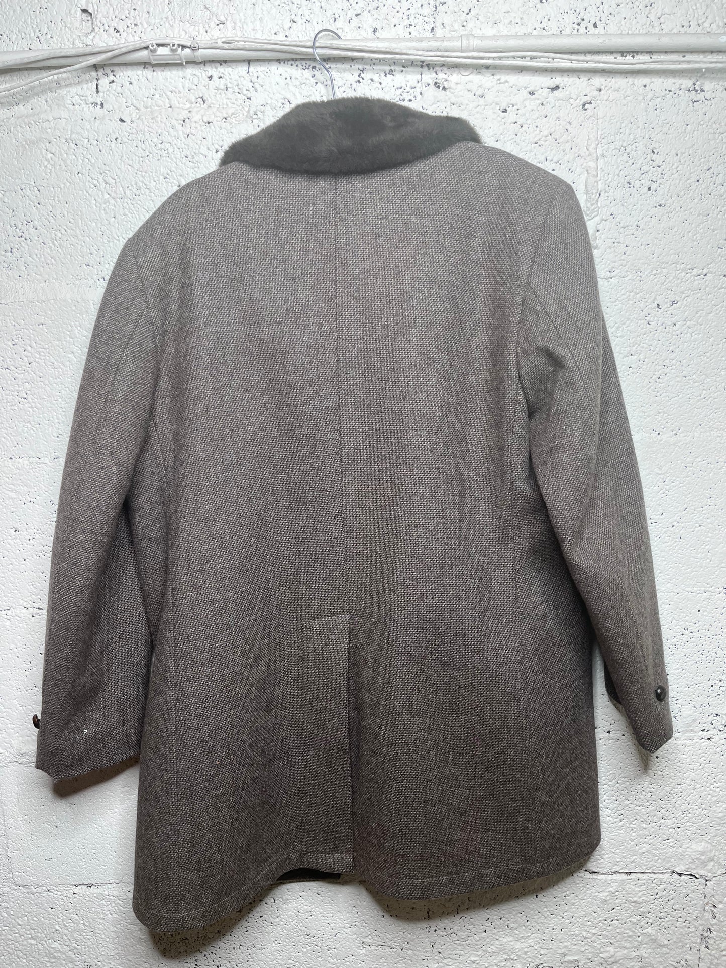 Casualcraft of New York Wool Blend Coat with Fur Lining