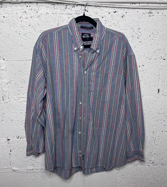 Dockers Light Wash Striped Button Up