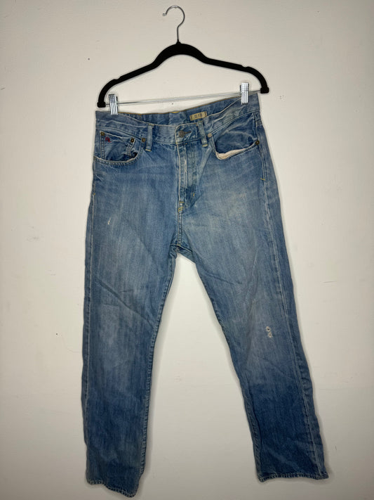 Ralph Lauren Straight Leg Distressed Jeans