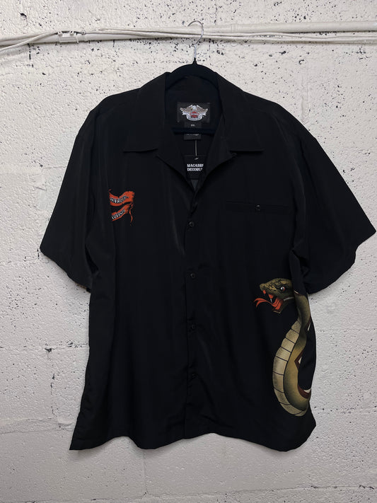 Harley Davidson Snake Short Sleeve Button Up