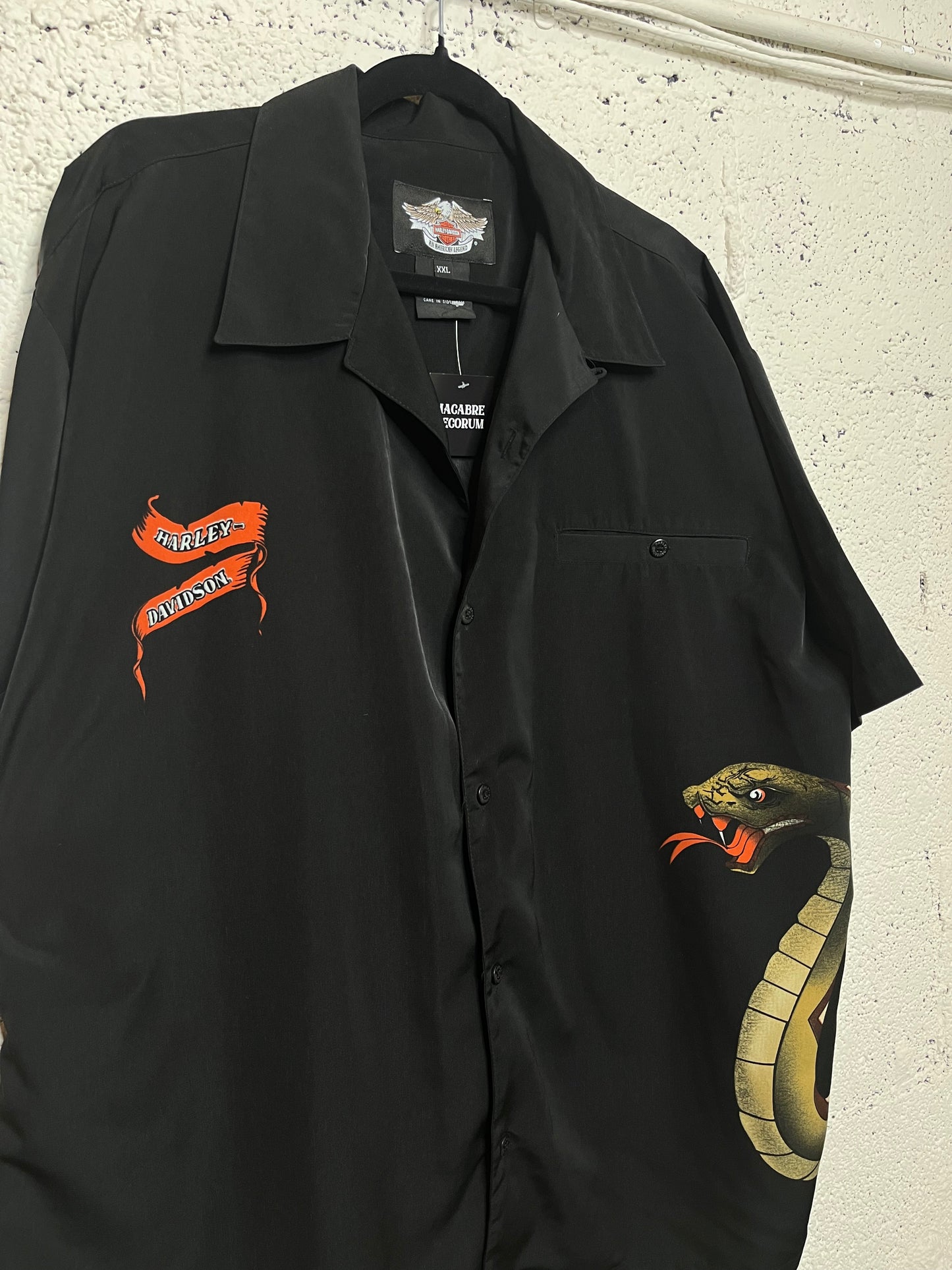 Harley Davidson Snake Short Sleeve Button Up
