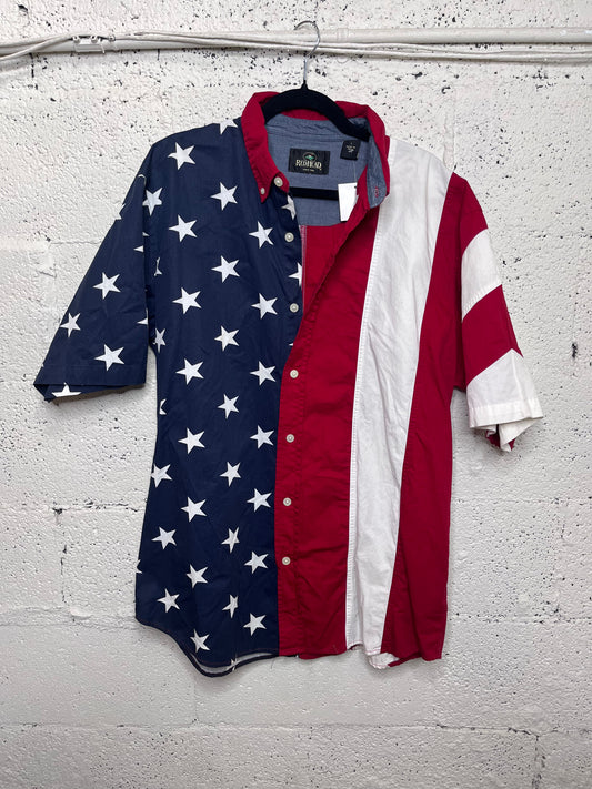 American Flag Button Up