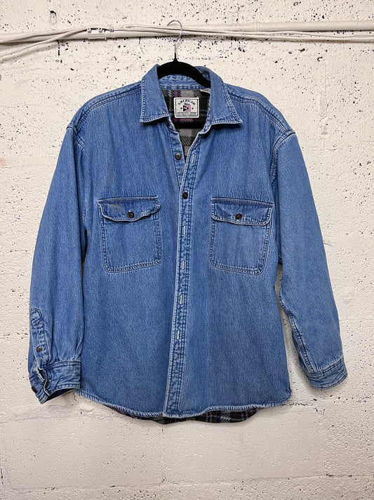 90s Fleece Lined Denim Button Up