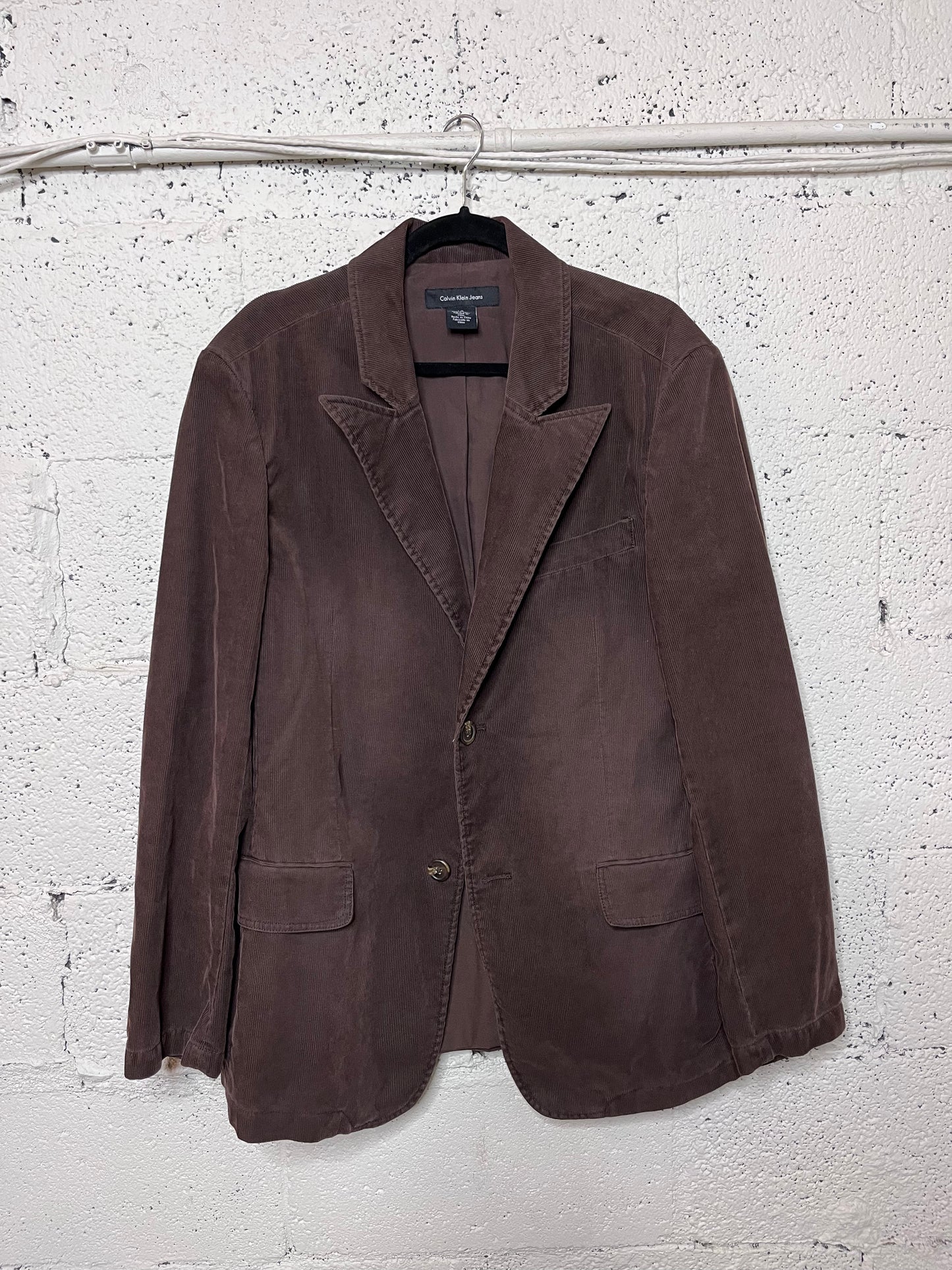 90s Calvin Klein Brown Corduroy Blazer