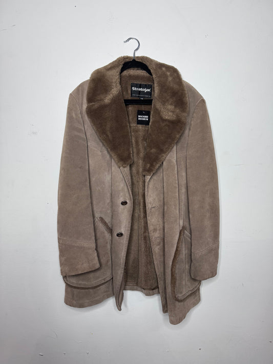 70s Stratojac Vintage Suede and Fur Lined Coat