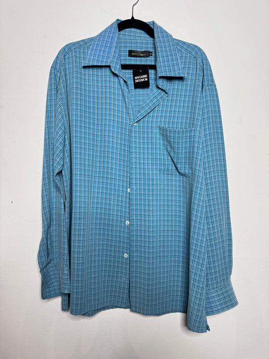 Bugatchi Blue Stitch Pattern Button Up