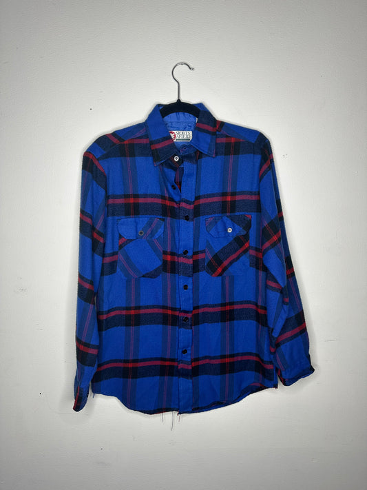 Vintage Sports Afield Blue Black and Red Flannel
